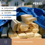 Perel Bâche, bâche imperméable, bache de Protection extérieur, hivernage, très résistante, 10 œillets, Angles renforcés, rectang