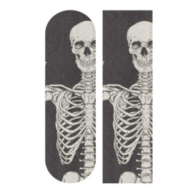 Mnsruu Squelette humain posant isolé Skateboard Grip Tape Feuille Scooter Deck Papier Sable 22,9 x 83,8 cm