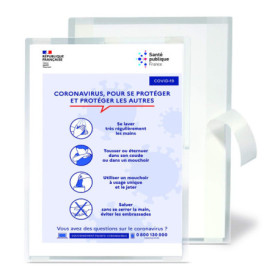 3L Fr 15051 - Lot de 10 Pochettes plastification A4 (sans machine) avec dos adhésif repositionnable pour affichage Normes, Instr