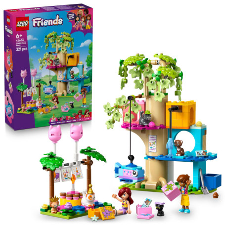 LEGO Friends 42666 La Fete d'Anniversaire et l'Arbre a Chats - Jeu pour Fille des 6 Ans