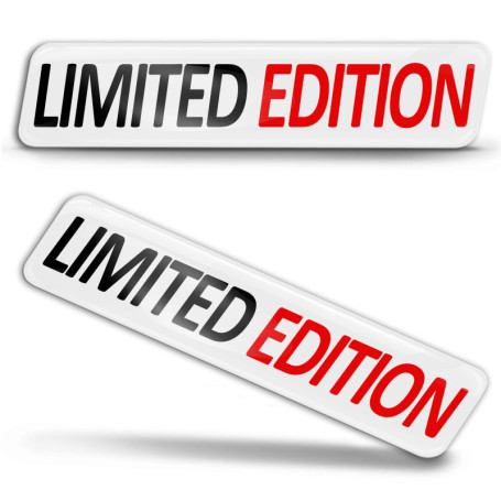 SkinoEu® 2 x 3D Flexibles Autocollant Stickers Limited Edition pour Voiture Moto Fenêtre Porte Casque Scooter Skateboard Vélo PC