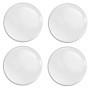 Biomar Labs 4 x 60mm Autocollant 3D Blanc Brillant Silicone pour Cache-Moyeu Enjoliveurs Centre de Roue Caches Emblème A 5560