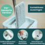 WONDERHOME Set de serpillères avec seau - Balai avec système innovant à 3 compartiments - Essuie-glace avec grand seau de nettoy
