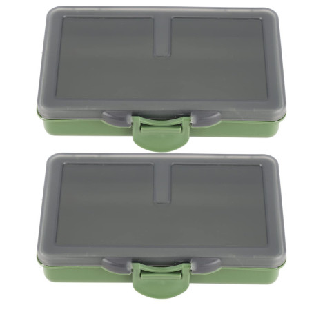 Boîte de Matériel de Pêche 2 Pièces Organisateur de Boîte à Compartiments Multiples pour le Stockage de Gadget D'appât de Croche