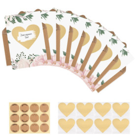 Carehabi Cartes à gratter à écrire soi-même - Carte de vœux - Carte postale d'anniversaire - Cartes Happy Birthday comme cartes 