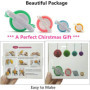 KNEWMART Pom Pom Maker,4 Tailles Fluff Ball Weaver Needle PomPom Maker Set-DIY Pompoms Kits de fabrication de poche artisanale-J