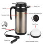 Thermos de Voyage de Bouilloire électrique de Voiture d'acier Inoxydable de 1200ML 12V/24V Bouteille d'eau de Chauffage pour Le 