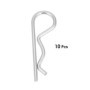 10 pièces goupille Fendue en Fer galvanisé, goupille Fendue de Type B, goupilles de retenue plaquées Zinc Pinces à Ressort éping