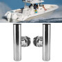 01 Support de Canne à pêche, matériel d'acier Inoxydable de tangon de pêche de Bateau pour protéger la Canne à pêche