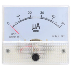 85C1 Compteur de Courant Analogique DC0-50UA ABS Pointeur Ampèremètre DC 500V pour Équipement Électrique