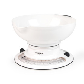 Salter 800 WHBKDR Balance de Cuisine Mécanique avec Bol Bec Verseur, Balance avec Cadran Rotatif Analogique, Ajouter & Peser, Ca