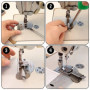 ZGDEIWGF Pied De Machine À Coudre, 8 Pièces, Accessoires De Machine À Coudre, Pied-De-Biche en Acier Inoxydable, Pied D'Ourlet p