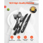VEVOR Ménagère 48 pièces, couverts en acier inox de qualité alimentaire, finition miroir, lavables au lave-vaisselle, avec coute