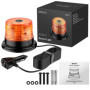40W Gyrophare LED Orange, Justech 40 LEDs Gyrophare Magnétique E-Mark IP67 Étanche pour 12V/24V VéhiculePhare d'Avertissement Cl