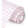 Tixexo Vinyl Papier Transfert pour Vinyle Adhesif,papier transfert avec grille d'alignement rouge,30,5 cm x 1000 cm Feuille de t