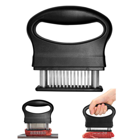 SHUOHONG Attendrisseur de Viande mit Stainless Steel Meat Tenderizer Needle, Facile à Nettoyer Marteau Viande, Outil D’attendris