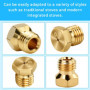 FuxFuis 10 PCS Gicleur Gaz Butane 0.5x2, 0.7x4, 0.87x2, 1.02x2 Gicleur Gaz Bouteille Gicleur Gaz de Ville Injecteur Gaz Butane B