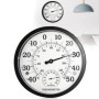 Nizirioo Grand thermomètre 2 en 1 pour l'intérieur et l'extérieur - Analogique - 25,4 cm - Avec hygromètre - Facile à lire - The