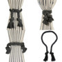 4 Pièces Embrasse pour Rideaux, Attache Rideau en Coton, Embrasse Rideau Pinces à Rideaux Corde de Coton, Corde Écologique Trico