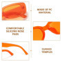 COACOM 1 Lunettes Orange Et 1 Sac De Verres, Verres Rétro, Verres À Tendance De La Mode, Lunettes De Soleil Rectangulaires, Acce