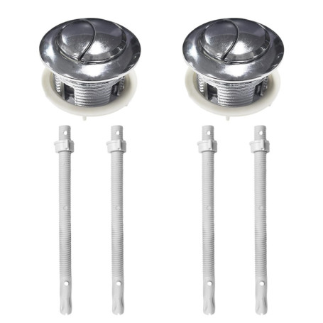 Lot de 2 boutons de chasse d'eau de WC, accessoires de remplacement pour chasse d'eau, boutons de chasse d'eau de salle de bain 