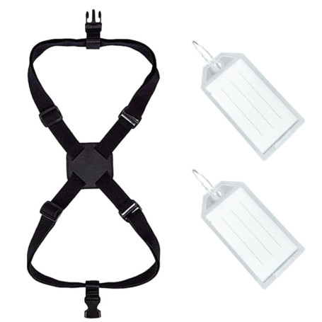 1 Morceau de Sangle de Reliure, 2 Morceaux d'étiquettes, Bande élastique réglable, Bande élastique de Valise, Accessoires de Voy