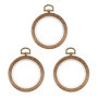 CHROMACRAFT Cadre De Broderie 3 Pièces, Cadre De Broderie Imitation Bois, Cadre Rond pour Point De Croix, Anneau De Fixation pou