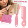 2 Peignes, 1 Brosse À Cheveux Pour Bébé, Peigne Rose, Mini Peigne Mignon, Brosse À Cheveux Doux, Ensemble D'Accessoires De Soins