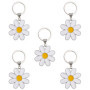 Morceaux De Clés De Marguerite, Chaîne De Clés De Fleurs Créative, Pendentif Clé en Métal, Ornementation Suspendue De Poche, Acc