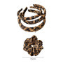 3 Morceaux De Bandeau À Imprimé Léopard Et 1 Morceau De Bague À Cheveux À Imprimé Léopard, Accessoires De Cheveux Rétro, Bandeau