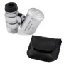 Aussel 60X Mini poche éclairante Jewelers Loupe Loupe Microscope réglable avec UV Détecteur de fluorescence et LED White Lights