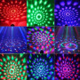 Lumières disco U 'King, télécommande DJ Party Lights 3 W 7 couleurs lumière stroboscopique activée par le son lumières de fête p