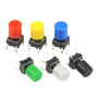 Wgcd 72 pcs momentané tactile Tact Push Button Micro Switch 6 x 6 x 9 mm 7 couleurs capuchon pour Arduino