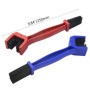 WMYCONGCONG Lot de 2 Outil de nettoyage de la chaîne de moto et de vélo Nettoyeur de rondelle de chaîne Brosse à manivelle Outil