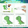 Kit Couture Enfant, 14 Pièces Kit de Bricolage en Feutre de Dinosaure, Kit de Loisirs Créatifs, Materiel Bricolage Activites Man