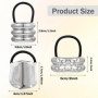 YUBBYSTU 3 Pièces Manchette de Cheveux, Attache Cheveux Femme en Métal, argenté Bijoux Cheveux, Elastique Cheveux pour Queue de 