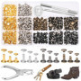 Szaboviktoria 180 Pièces Rivet,Rivet Cuir,Rivet A Visser,Rivets,Rivet A Frapper,Rivets Pour Cuir 12mm, 8mm, 6mm, 4 Couleurs, Ave