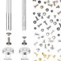 Szaboviktoria 180 Pièces Rivet,Rivet Cuir,Rivet A Visser,Rivets,Rivet A Frapper,Rivets Pour Cuir 12mm, 8mm, 6mm, 4 Couleurs, Ave