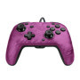 Pdp Gaming Faceoff deluxe+ Filaire Switch Pro Manette - Violet Camo - Licence Officiel By Nintendo - Customizable Buttons And Pa
