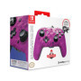Pdp Gaming Faceoff deluxe+ Filaire Switch Pro Manette - Violet Camo - Licence Officiel By Nintendo - Customizable Buttons And Pa