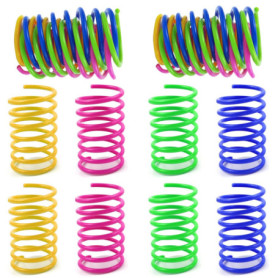 DOULEIN Jouet Ressorts Chat, 20 Pièces Printemps Jouet de Chat Coloré Interactif Chat Jouets Ressorts en Spirale en Plastique po