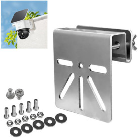 DGMI Support de gouttière en Acier Inoxydable pour Eufy Security SoloCam S340,avec vis Anti-Rouille,Installation sans perçage,Co