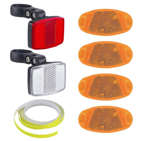 Kzouenzu Catadioptre Vélo [6 Pièces], Yeux De Chat Pour Vélo, Réflecteur de Vélo Avant et Arrière, Catadioptre Velo Adultes - Po