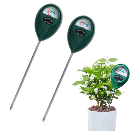WNTJN Lot de 2 Capteurs D'Humidité du Sol à Longue Sonde, Testeur Humidité Plante, Capteur de Moniteur d'eau, Hygromètre pour Ex