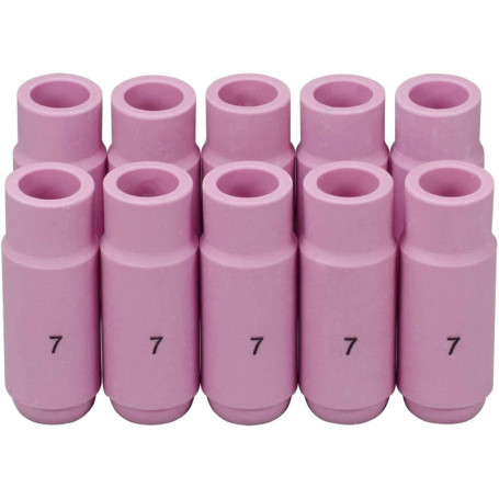 RIVERWELD Buse en alumine et cuves céramiques pour soudure TIG Buses 10N47, 7# avec orifice de 11,0mm - Pour chalumeau de soudur