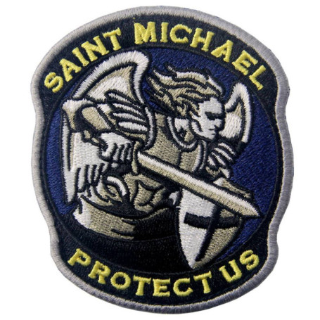 Tactique Saint Michael Protégez-nous Militaire moderne Brodé Fastener à Crochet et Boucle Patch