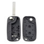 LAKOMODO Coque Clé Plip Télécommande pour Renault Clio 3 Kangoo Master Modus Trafic Twingo Wind Megane -2 Boutons- avec 2 Switch