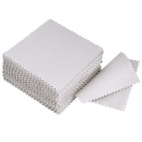 Tissu de Nettoyage de Bijoux Chiffon à Polir pour Argent Sterling Gold Platinum, 50 Pièces