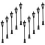 WANGCL Lot de 20 mini lampadaires LED en plastique à l'échelle 1/100 pour bacs à sable, miniatures, jardins, villes