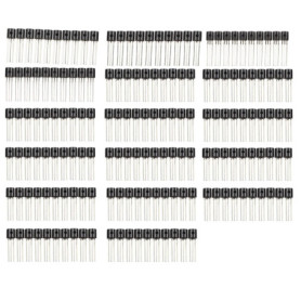 HALJIA 3-pin 17 sortes de Triode transistor To-92 Paquet Assortiment kit Ensemble pour projet de bricolage (170pcs, 17 x 10 pcs)